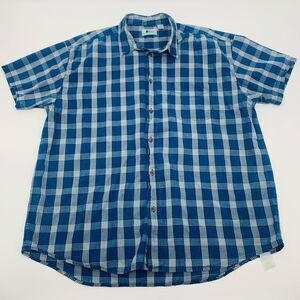 REI | Blue Checkered plaid Men's Shirt | XXL